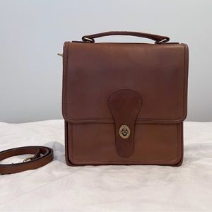 Coach Vintage Station Bag British Tan Leather NYC USA Made Excellent Condition